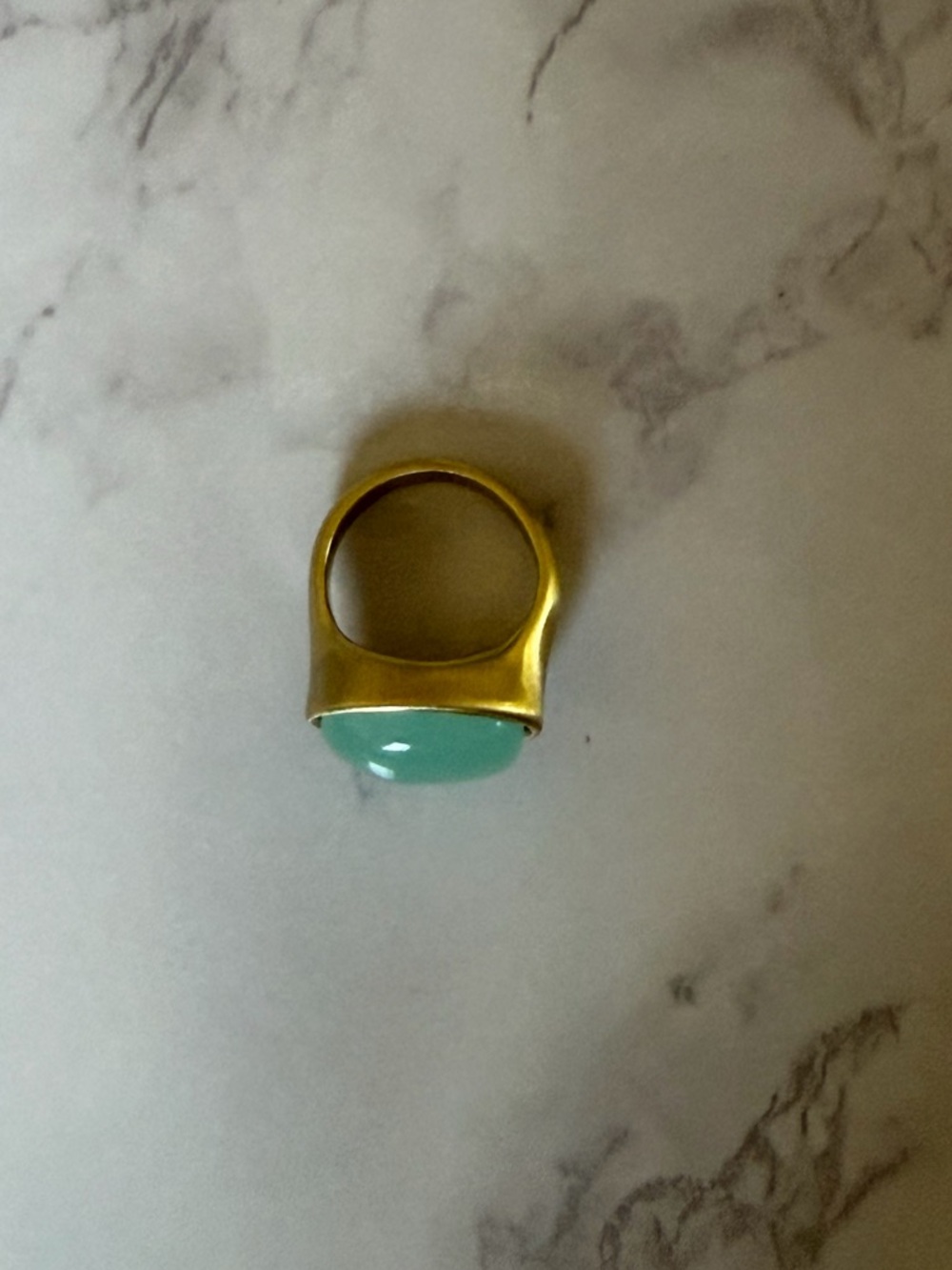 Karen Kane Seafoam Oval Stone Ring in Golden Tone - Picture 7 of 7